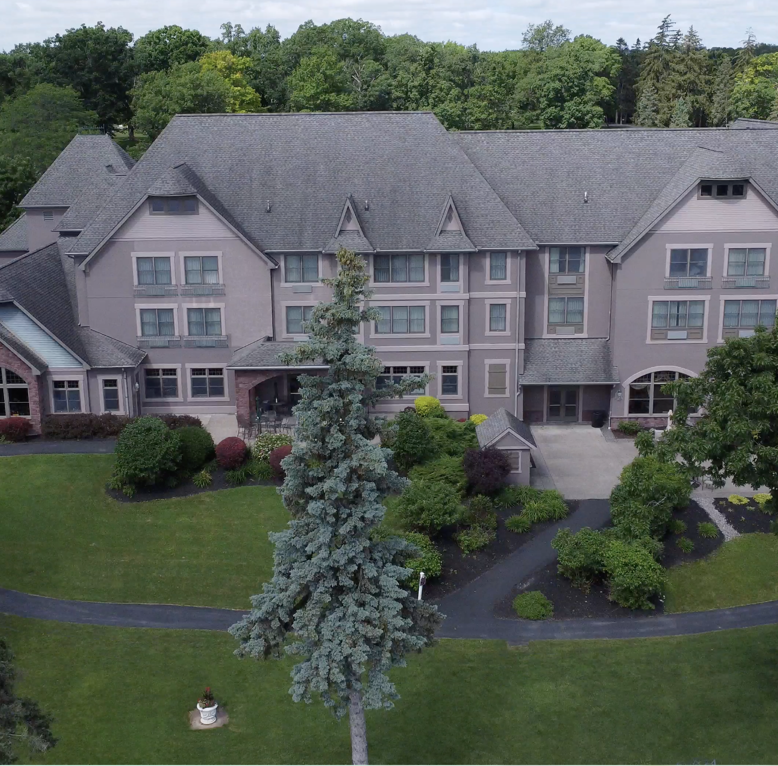 Drone Shot of Belhurst Castle captured by Central New York videographers