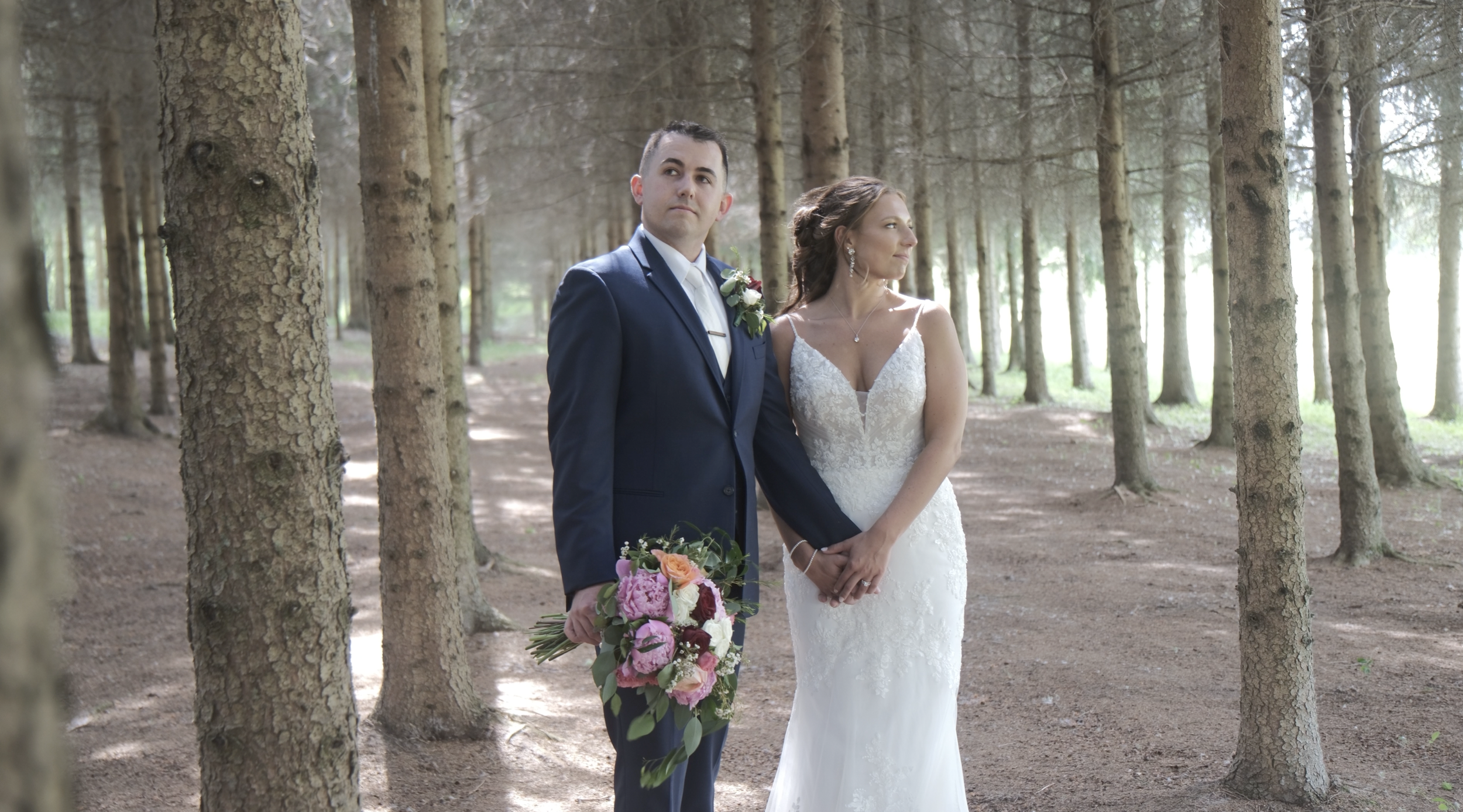Cinematic wedding film still — The Farrell Films, Auburn NY