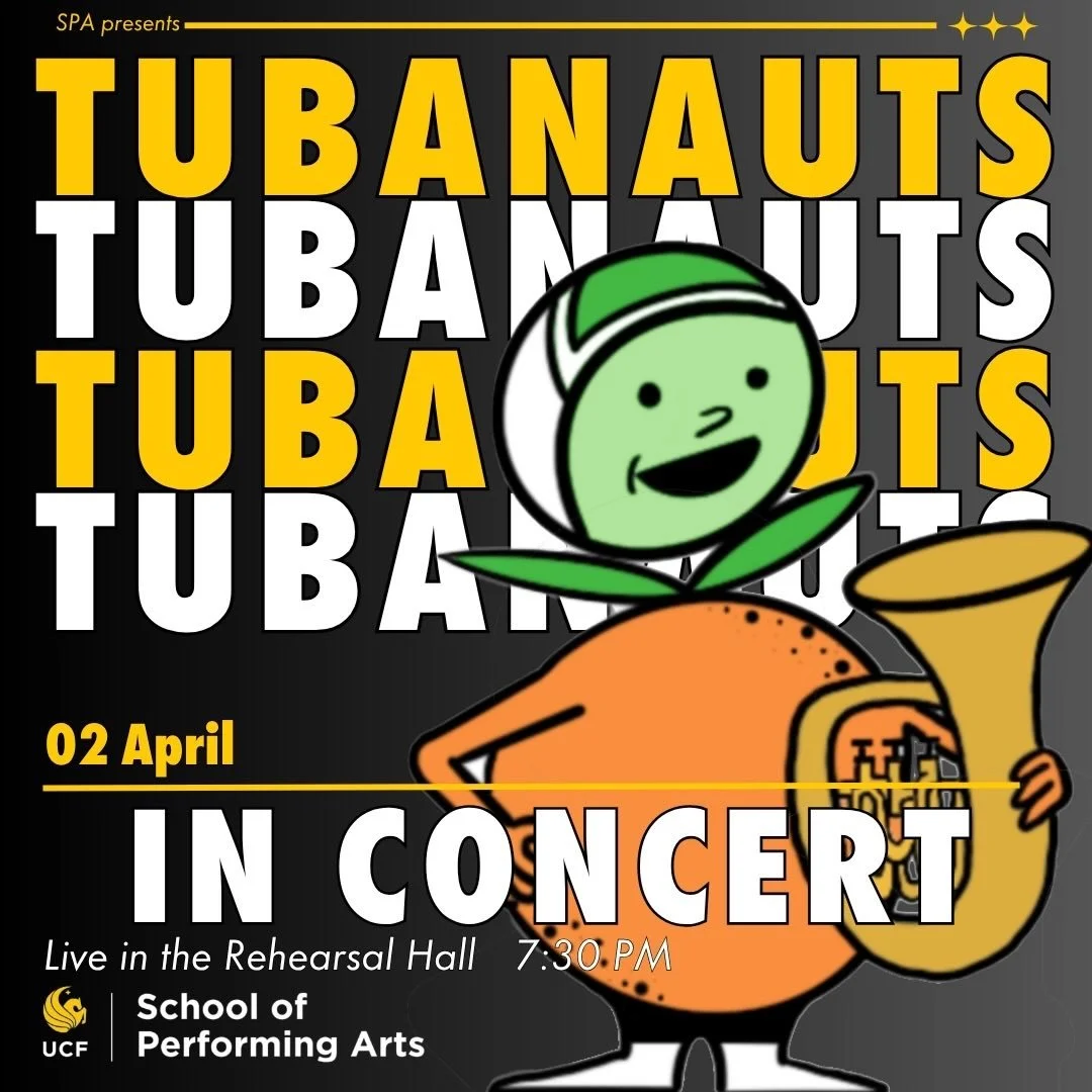 NEXT WEEK!!! Come to the rehearsal hall at 7:30pm to see some awesome tuba and euphonium playing!!! 

This concert also features the World Premiere of Joseph Negron&rsquo;s Litanumerus for prepared tuba, drums, and electronics and the Florida Premier