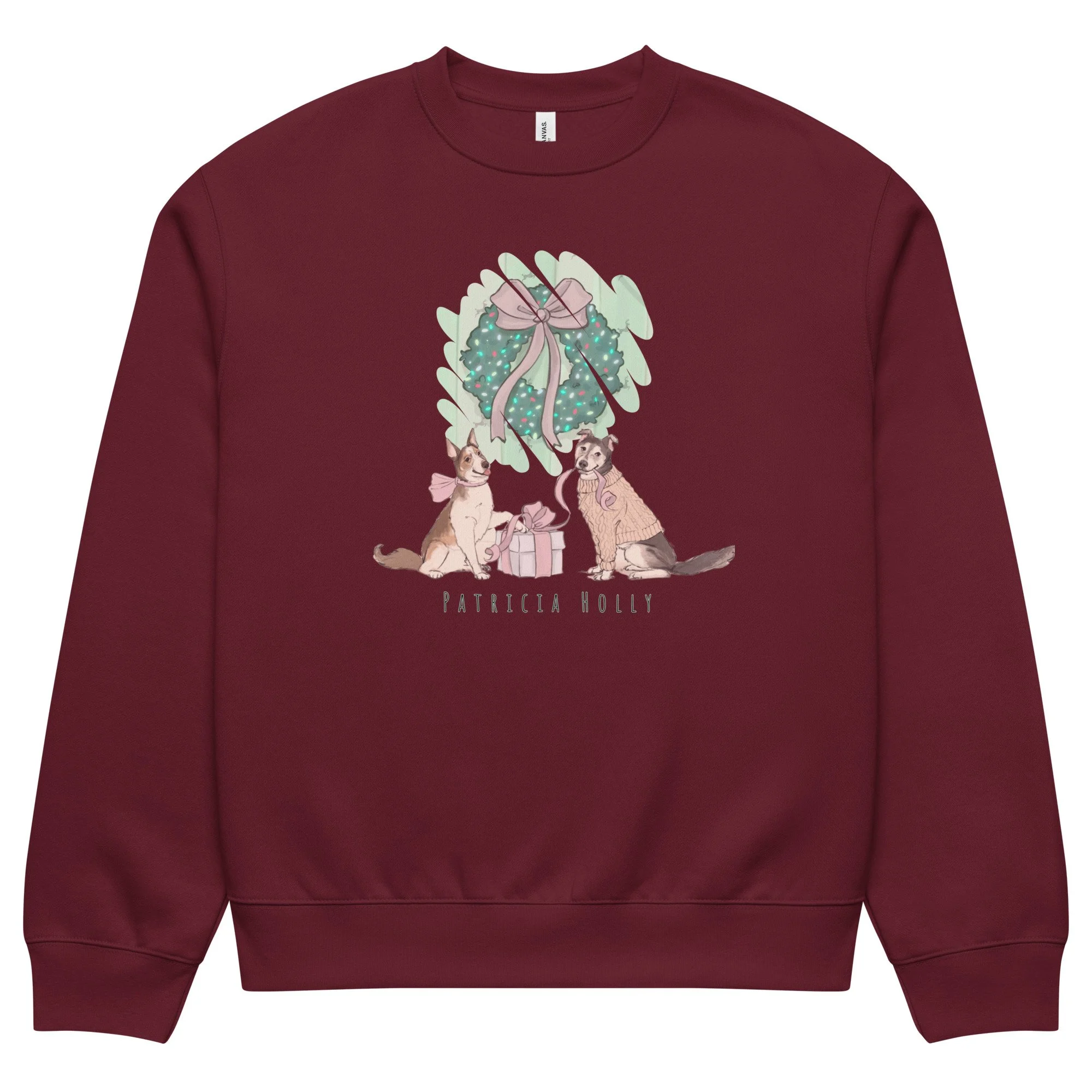 Christmas Pups Oversized heavyweight sweatshirt
