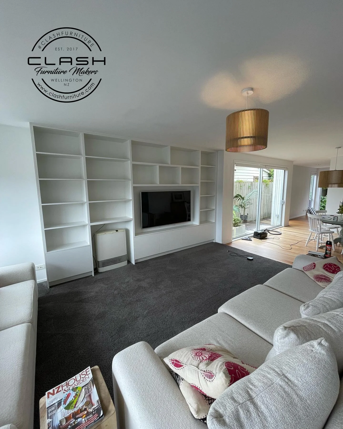 Wall Unit - large wall unit installed today , last one for the year. Every wall unit we produce is custom made to fit the space and my clients needs. We will help you bring your ideas to life or design something to fit your needs. If you are after a 
