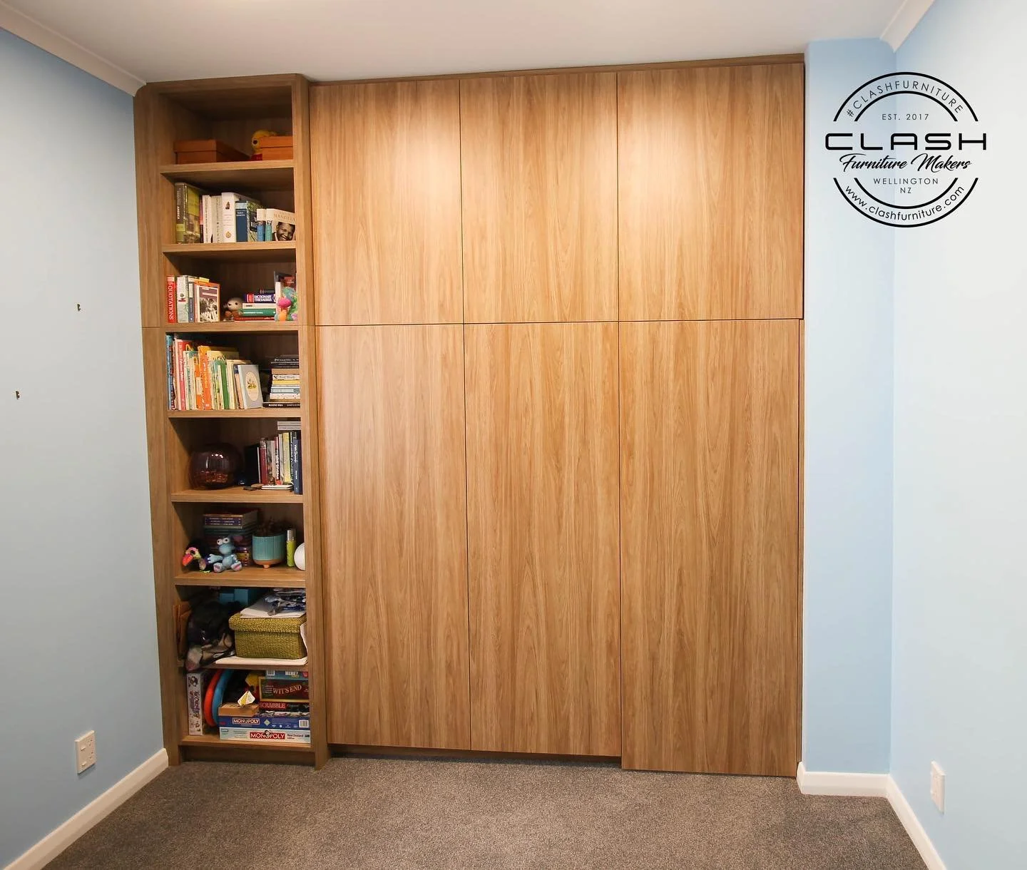 This wardrobe can be accessed from both sides making it extremely versatile . If you&rsquo;re in need of a custom storage solution for your home , contact us today . #clashfurniture #wardrobe #storagesolutions #bedroomdecor #interiordesign #designer