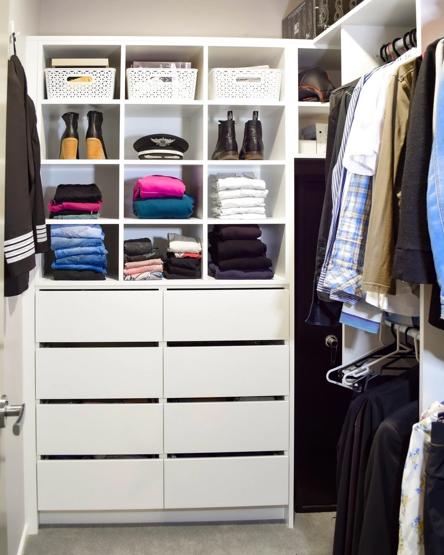 It&rsquo;s always satisfying to make the most of a space and give it the opportunity to really shine. This wardrobe combines short and long hanging space, along with built-in drawers and a handy cubby unit. The extra storage means less need for addit