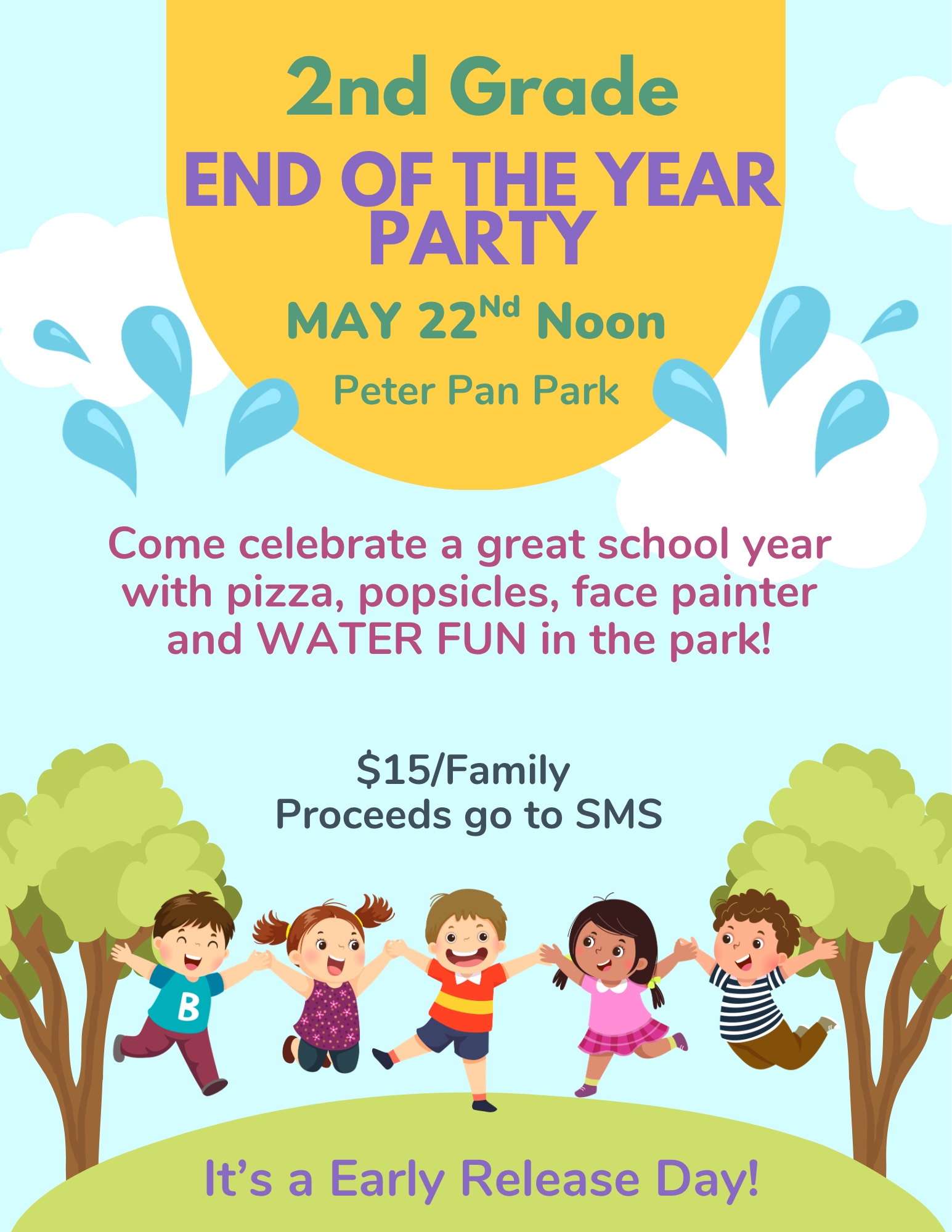 2nd Grade Class Party - Peter Pan Park - May 22