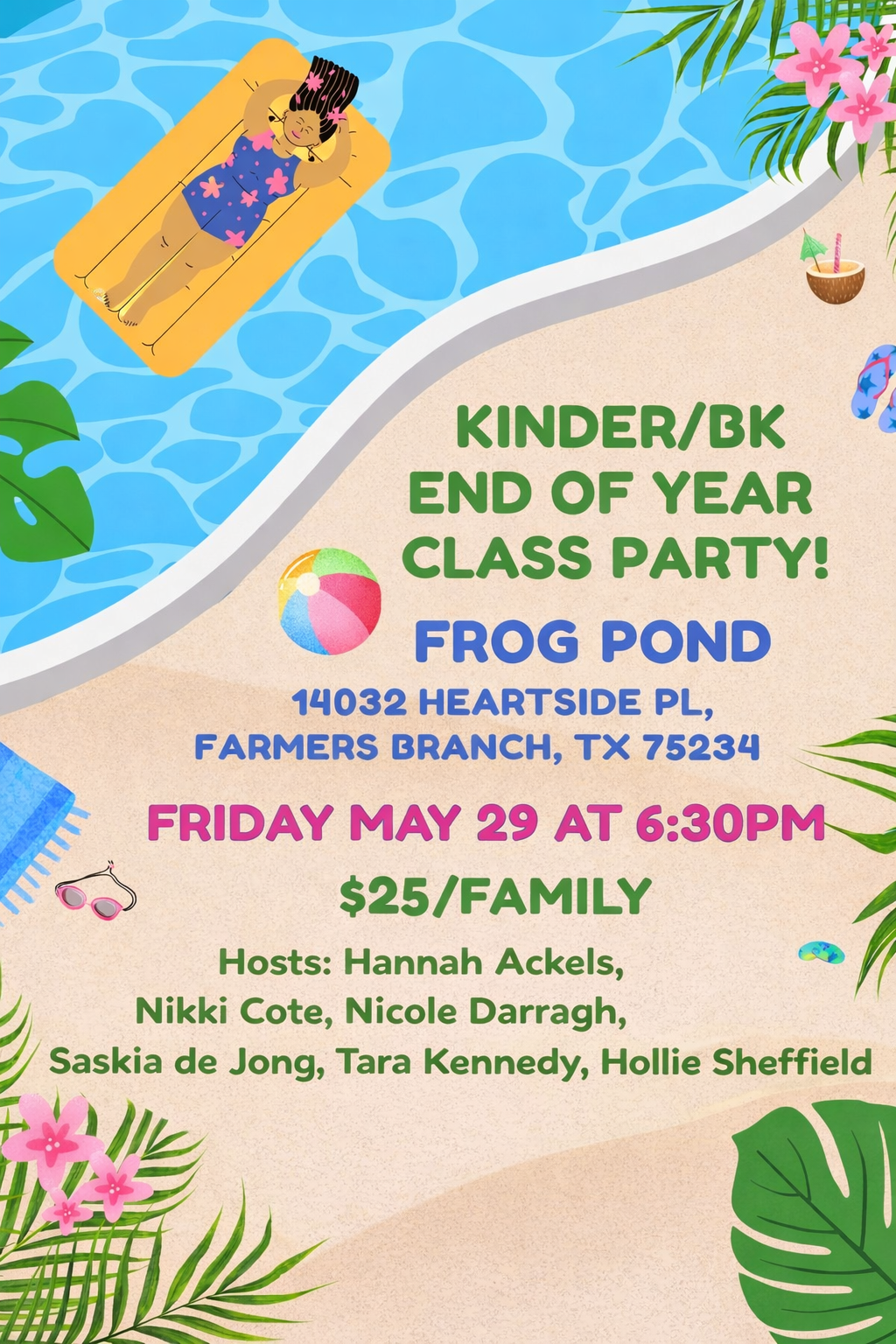 Kinder BK Class Party - Frog Pond - May 26