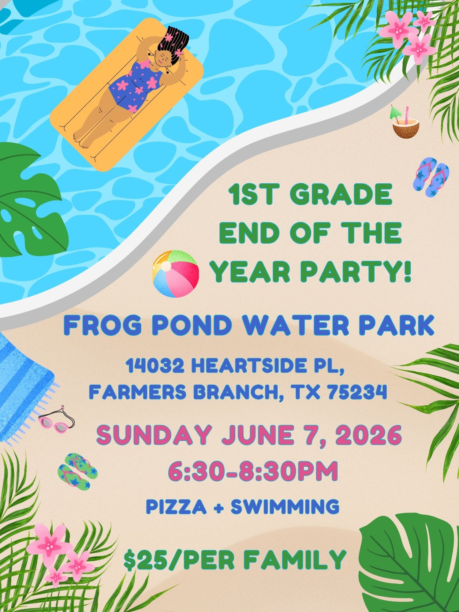 1st Grade Class Party - Frog Pond - June 7