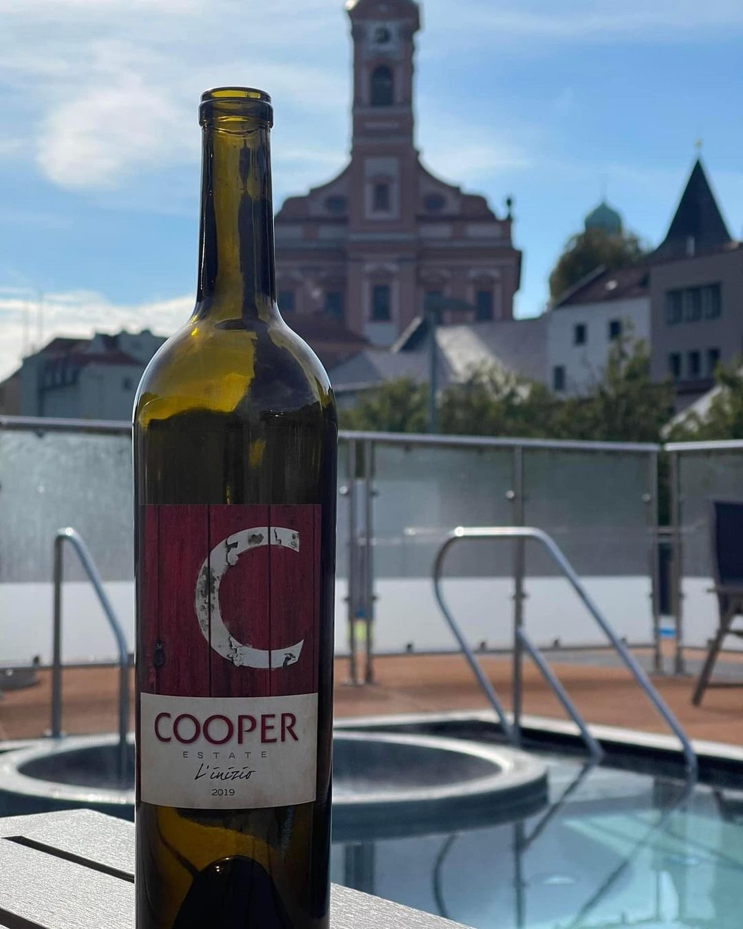 Bottle of Cooper Wine in a foreign country