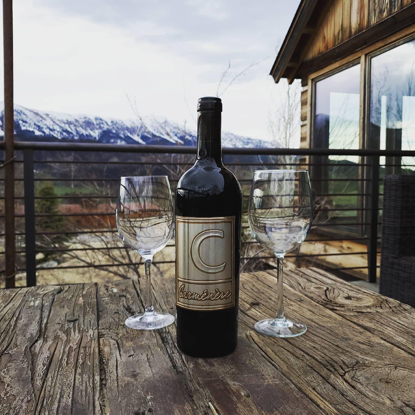 Bottle and glass of Cooper Wine in Montana