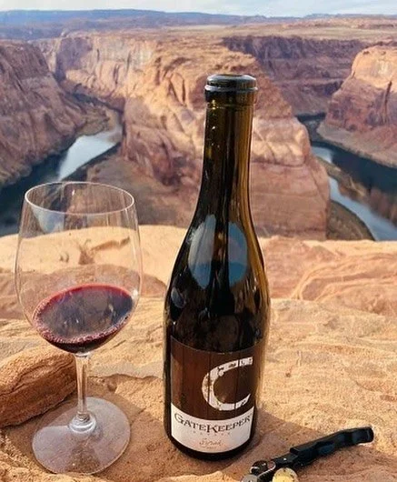 Bottle of Cooper Wine in the desert