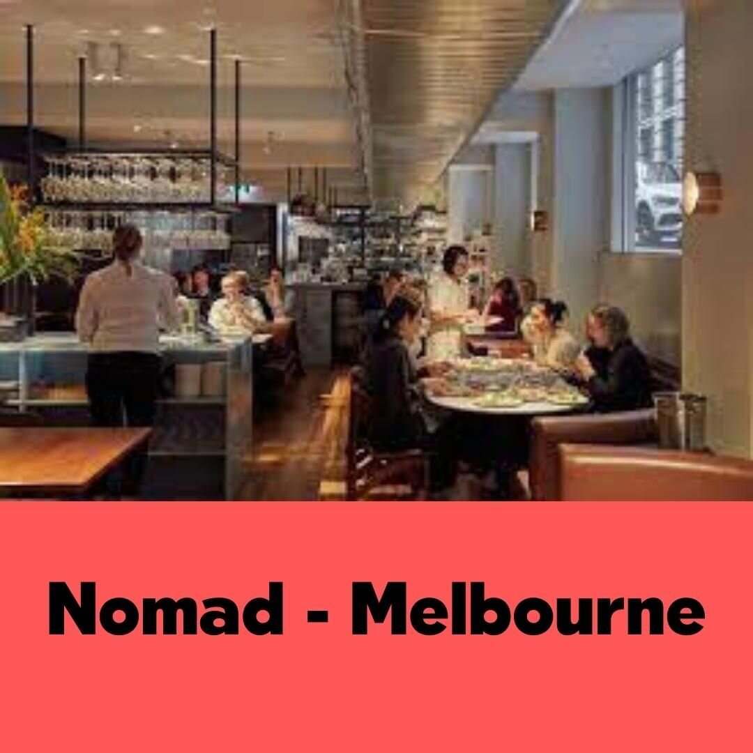 Good NO Booze list 

@nomad.au Melbourne is the southern outpost of the hugely popular Sydney sibling.
Executive chef @jacqueline_challinor is weaving her magic in the kitchen and the tightly curated non alcoholic  list is first class.

To check out 