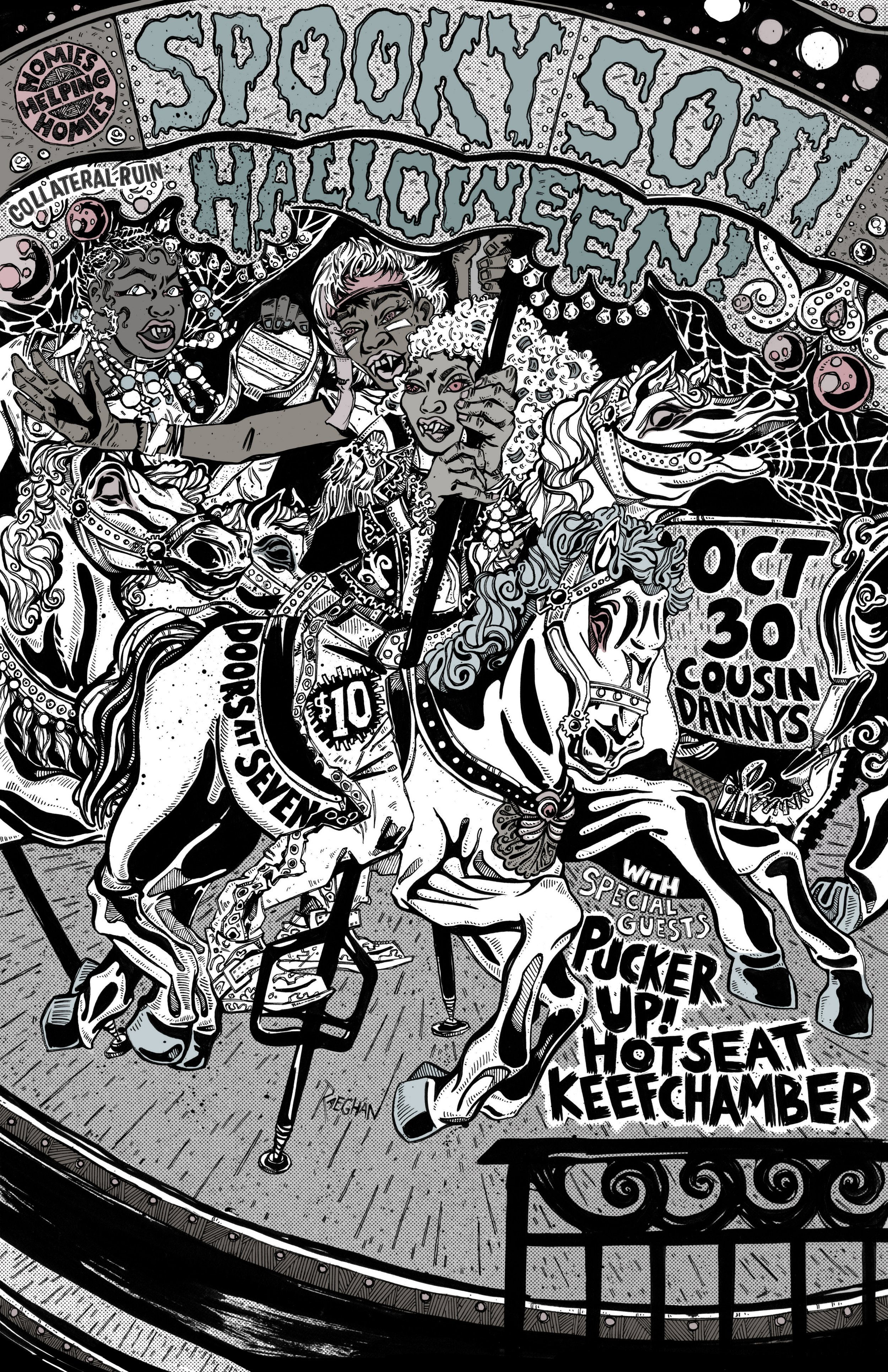 Spooky SOJI Halloween flyer Philadelphia 2026