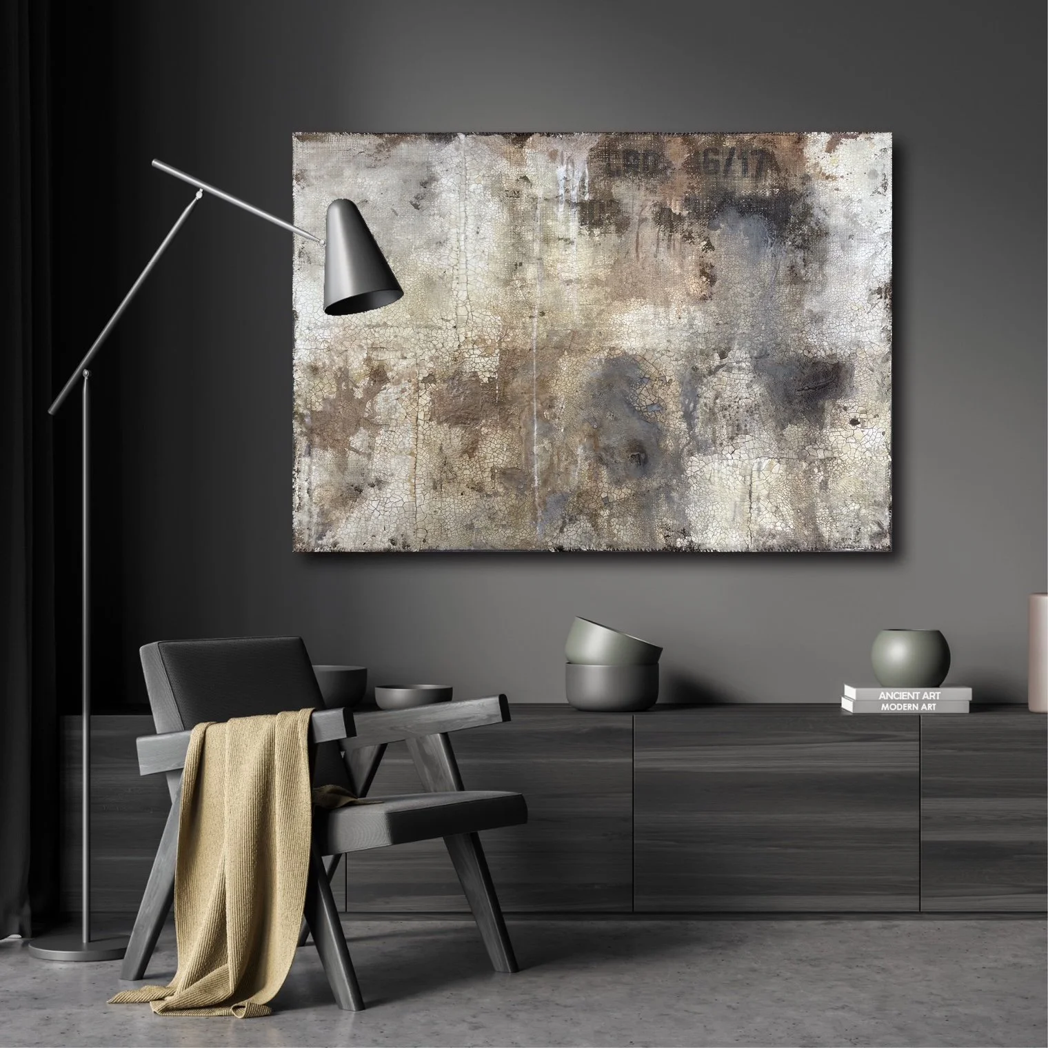 "ALTES GEMÄUER" - Mixed-Media-Enkaustik auf Holz - 100 x 70 cm - Preis auf Anfrage