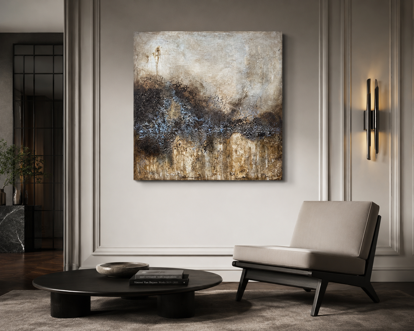 "ZWISCHENRAUM" - Enkaustik-Mixed-Media auf Leinwand - 100 x 100 cm - Preis auf Anfrage