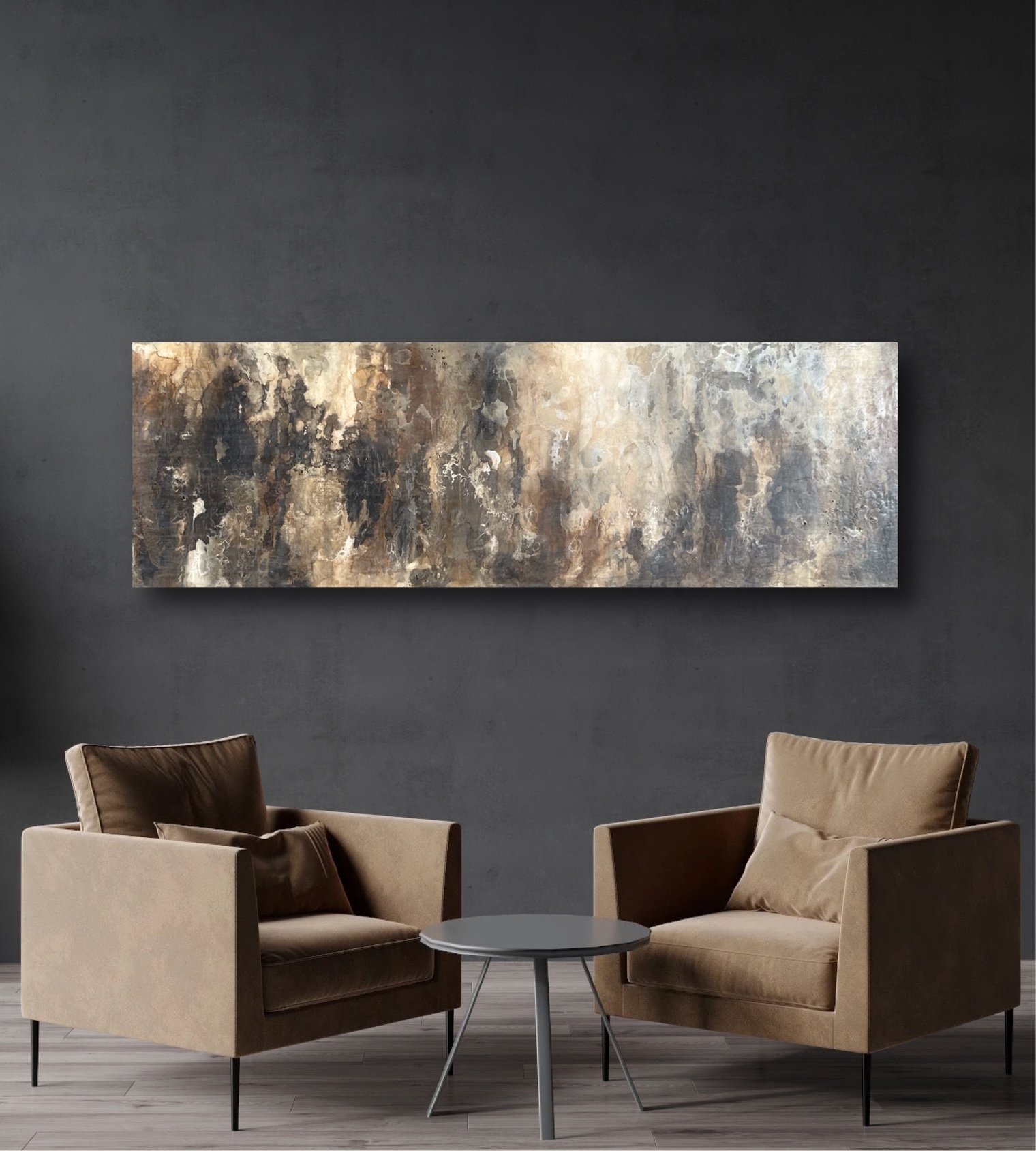 "PLATANE" - Enkaustik-Mixed-Media auf Holz - 50 x 150 cm - Preis auf Anfrage