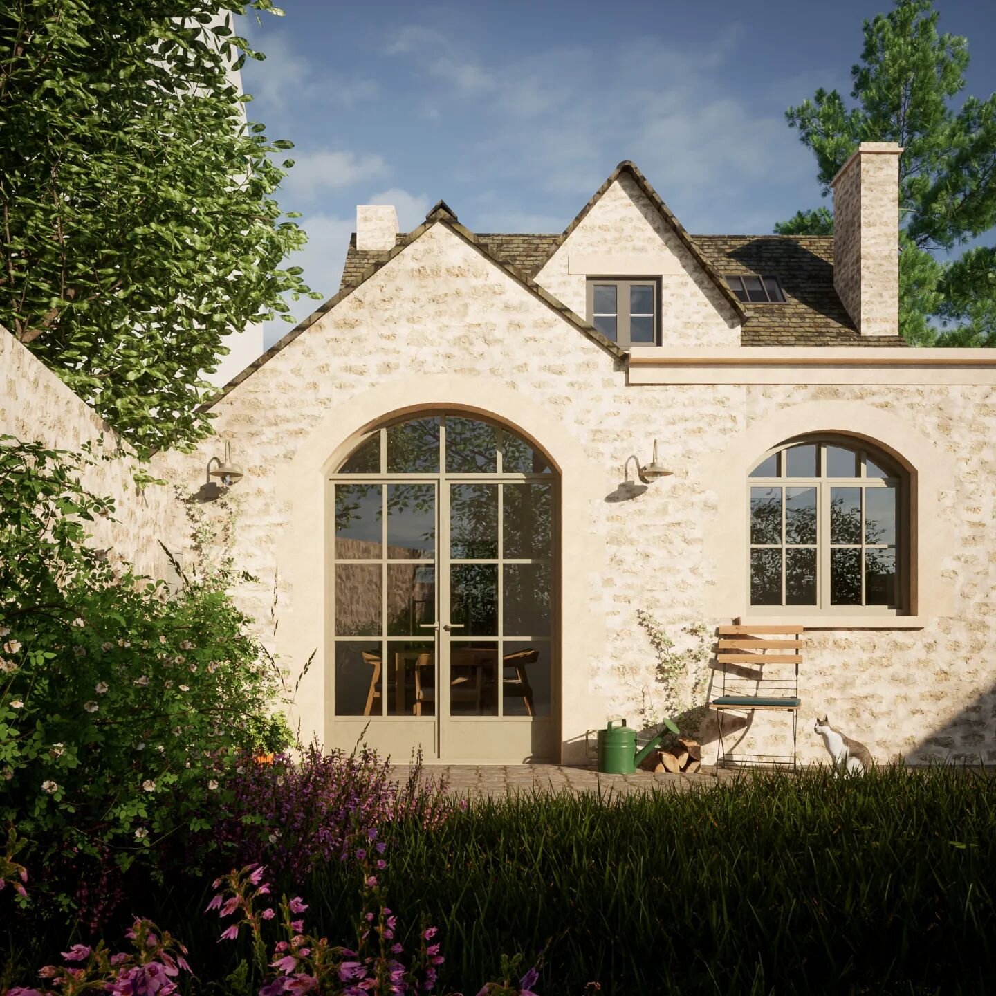 We recently completed technical drawings and gained planning and building control approval for this rear extension and loft conversion to a Cotswold stone property in Fairford. Looking forward to seeing progress on site soon.