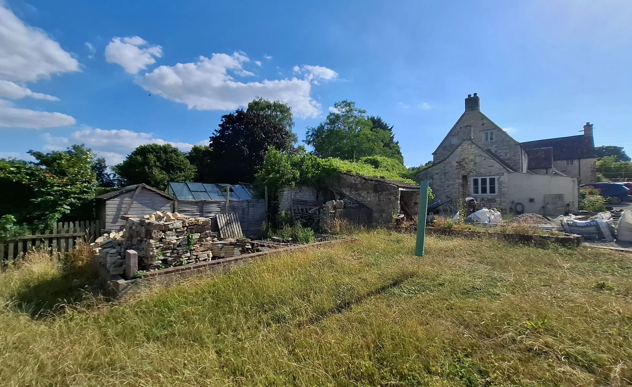 'Before' photograph showing the location of the proposed annexe
