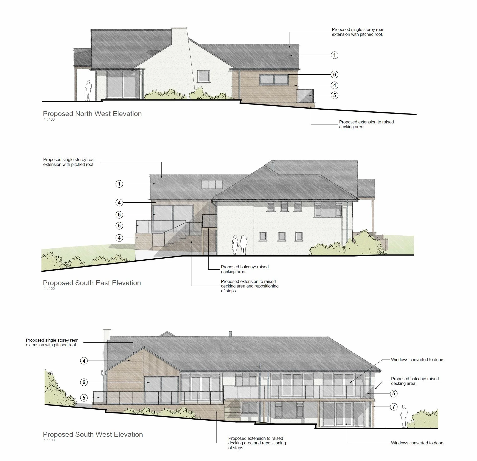 Proposed elevations for planning approval