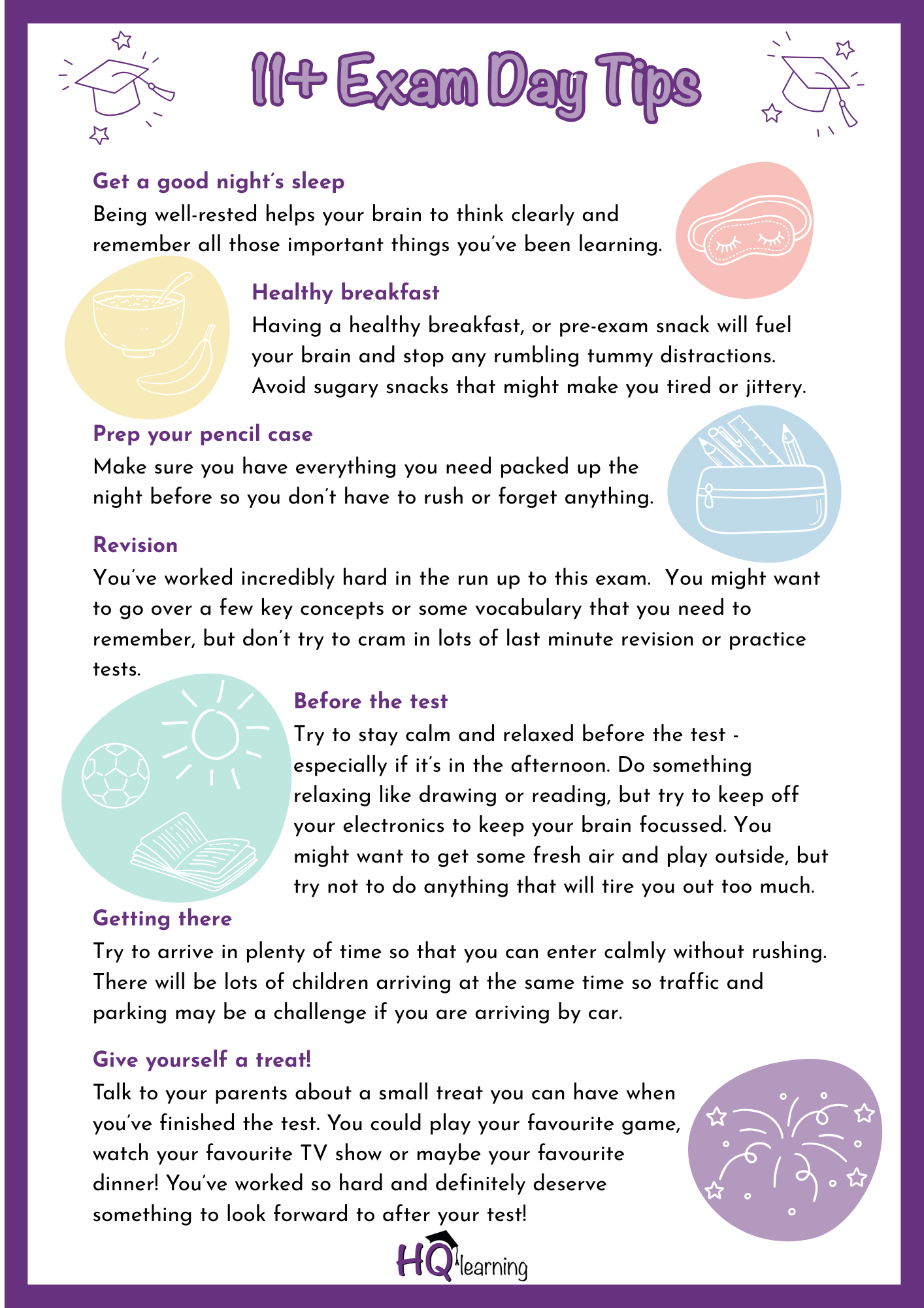 11+ exam day guide for kids