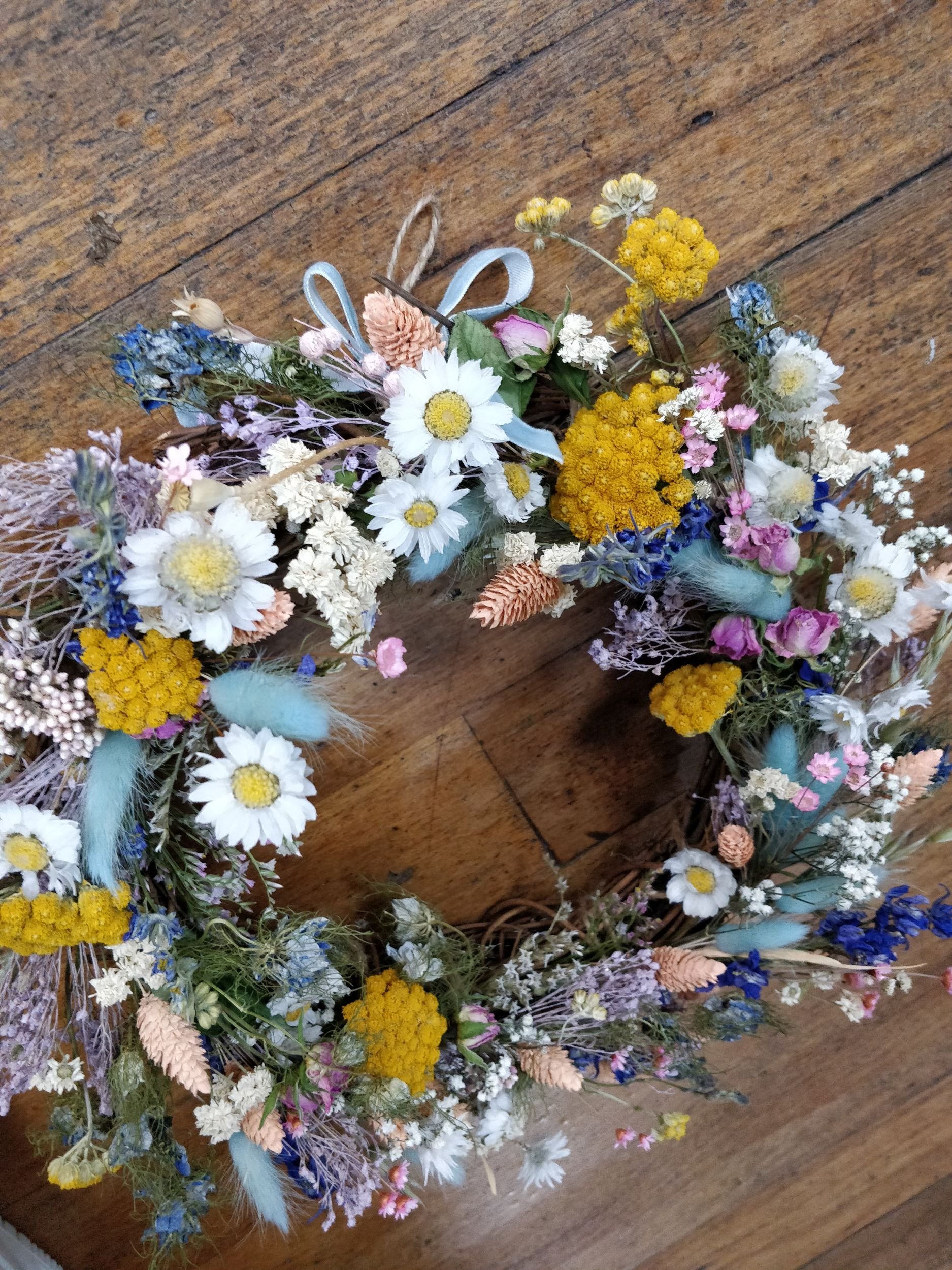 Hand Made Dried Flower Wreath by Willow Botanic in Callander, near Stirling