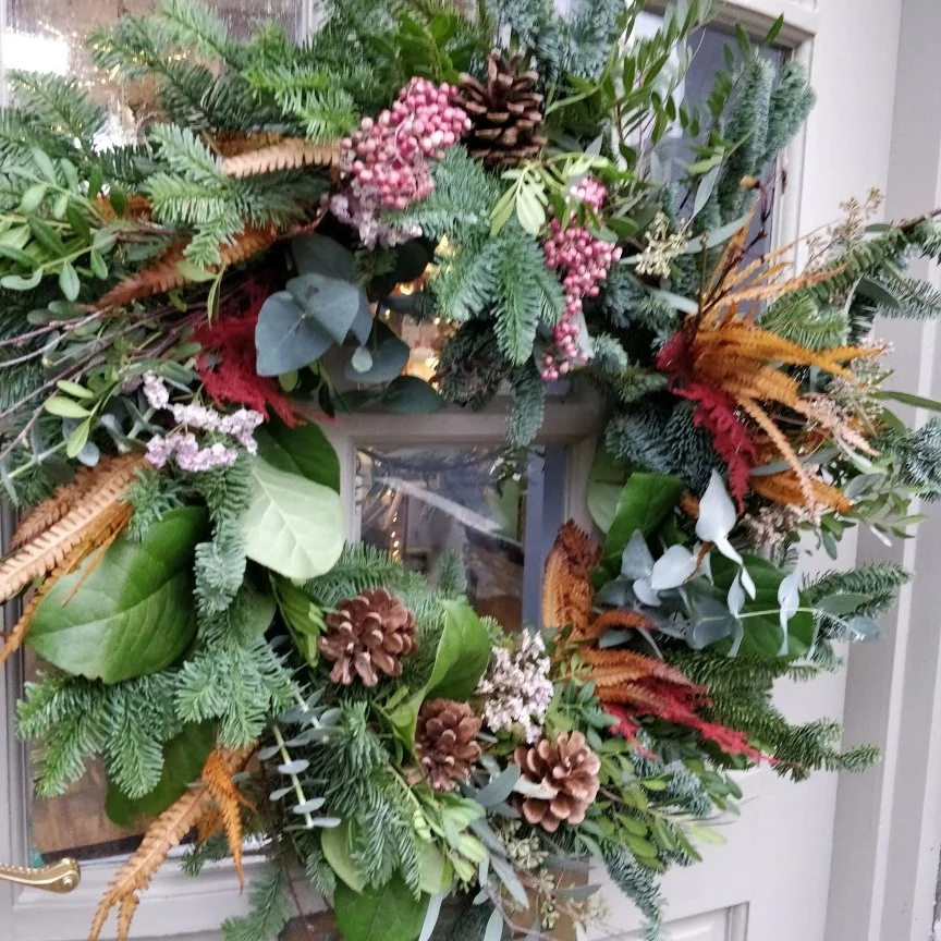 Fresh Christmas Door Wreath