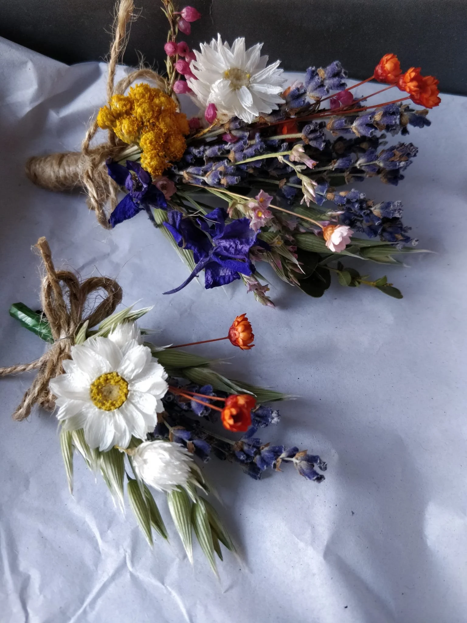 dried flower buttonhole corsage