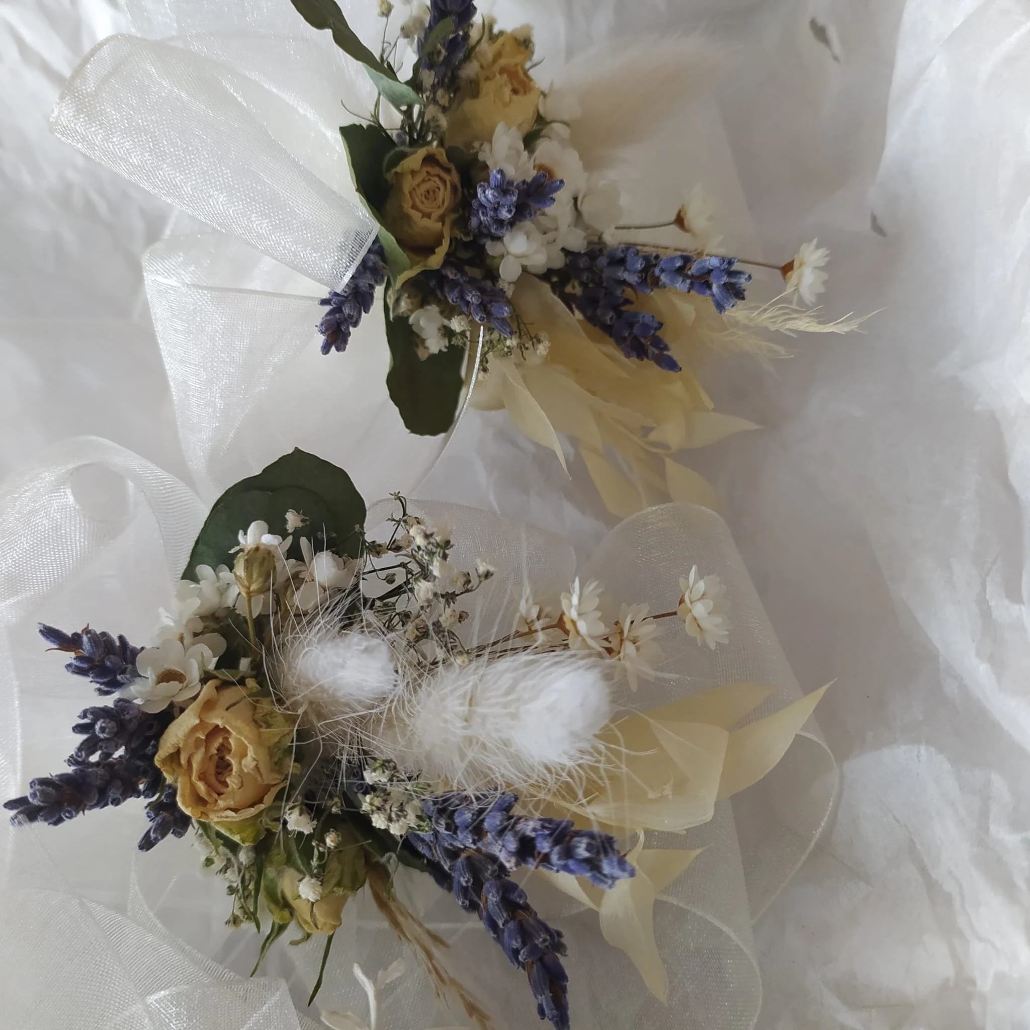dried flower buttonhole corsage