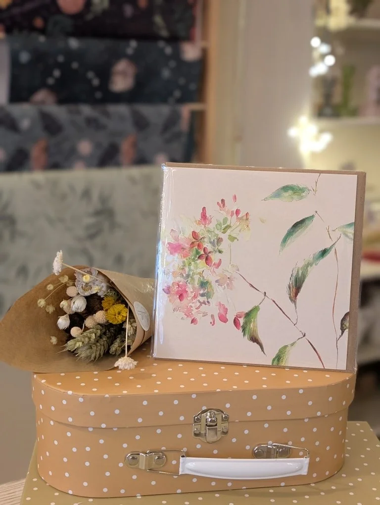 watercolour card - hydrangea