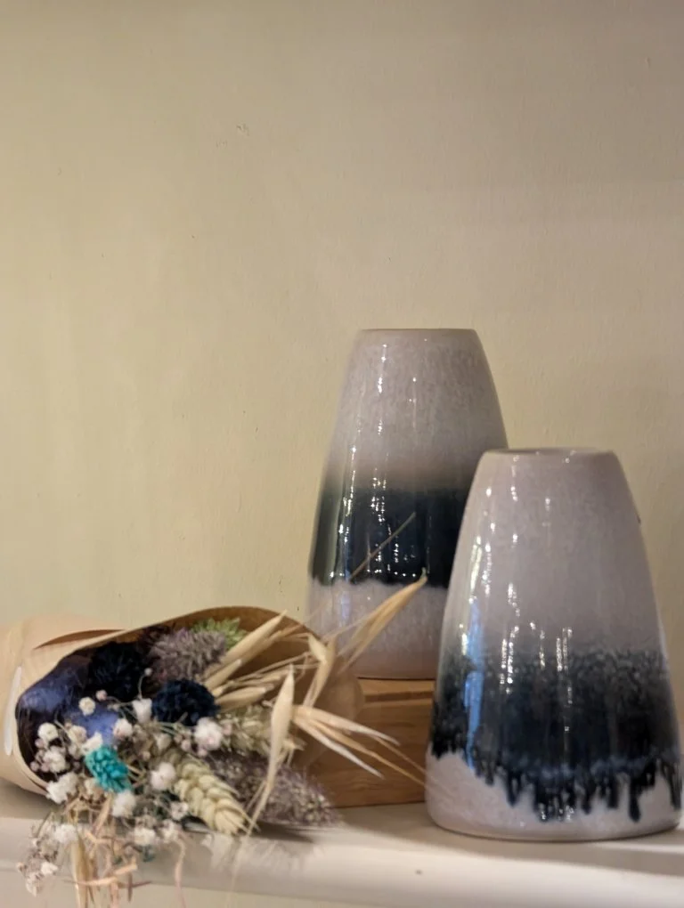 reactive glaze bud vase