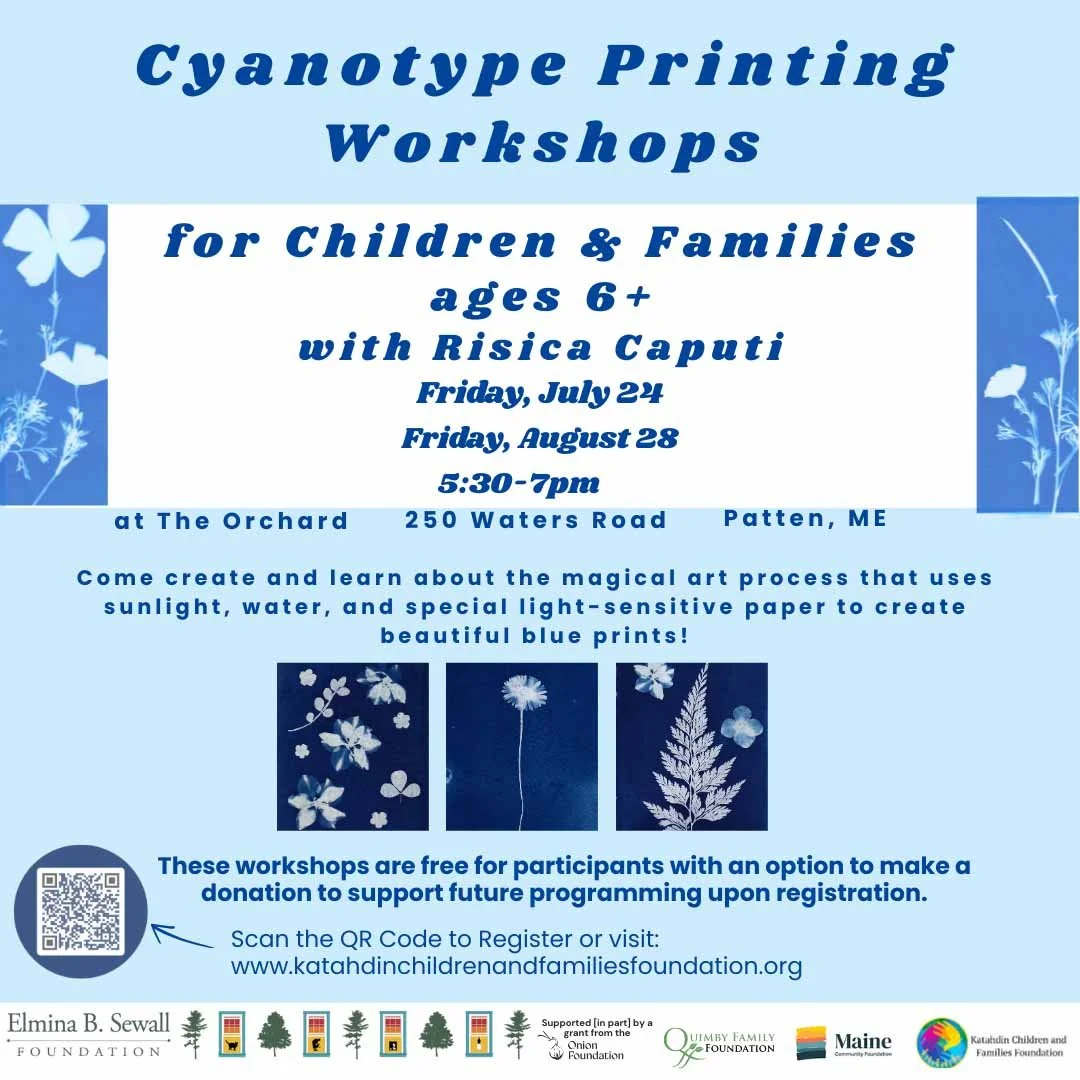 2026 Cyanotype Printing Workshops for Children and Families (ages 6+)