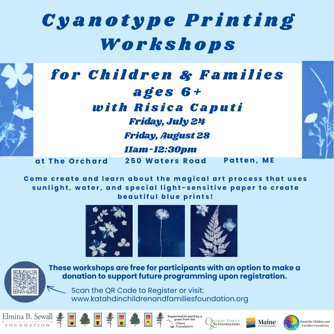 2026 Cyanotype Printing Workshops for Children and Families (ages 6+)