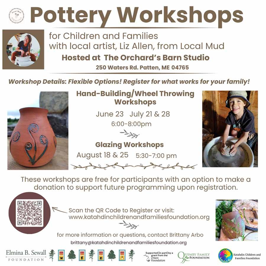 2026 Family Pottery Workshops