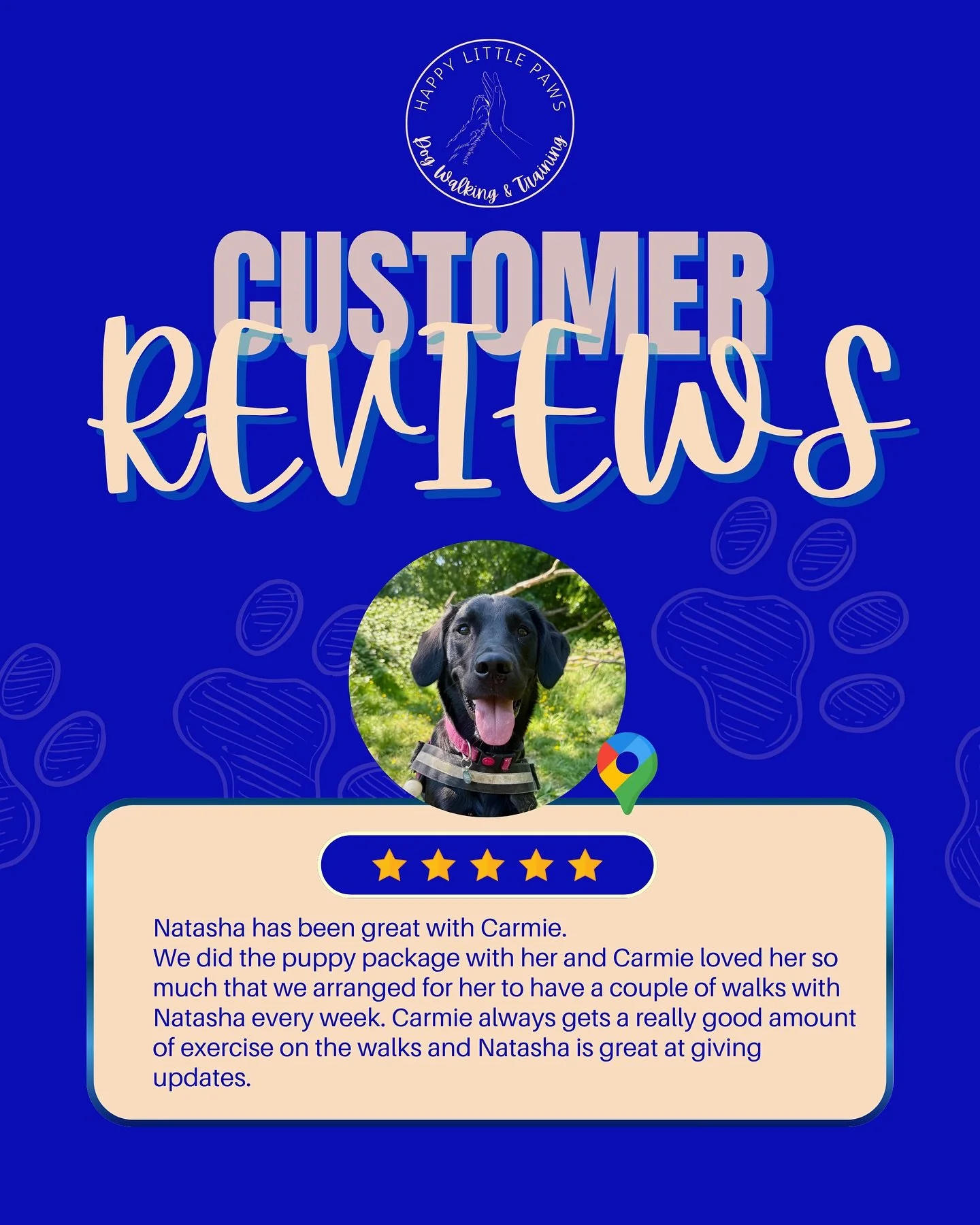 New Google Reviews! ⬆️

Looking for a local South London dog walker? Need a dog trainer to help you through puppyhood? 
Need a local trainer for those pesky little  behaviours? 
Let&rsquo;s have a chat! 

Thank you to my lovely clients for their revi