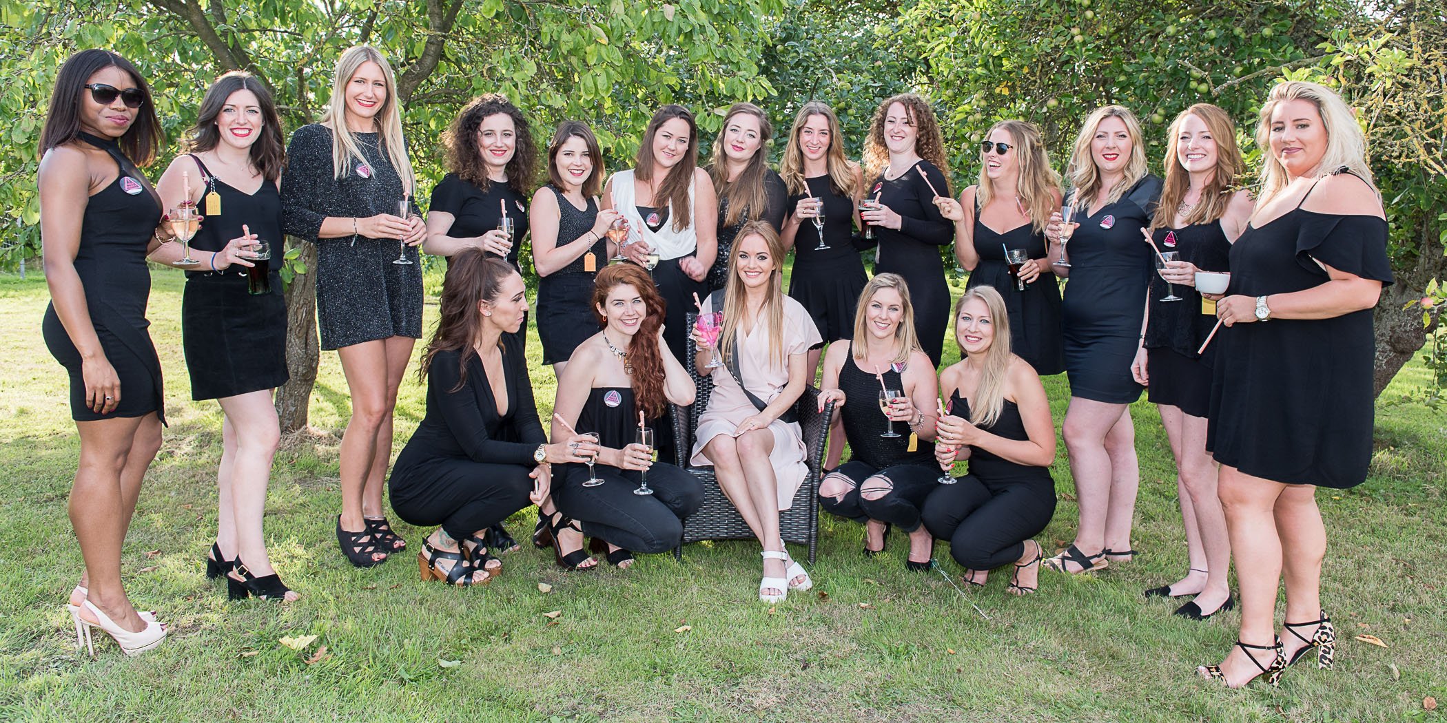 Hen party in countryside