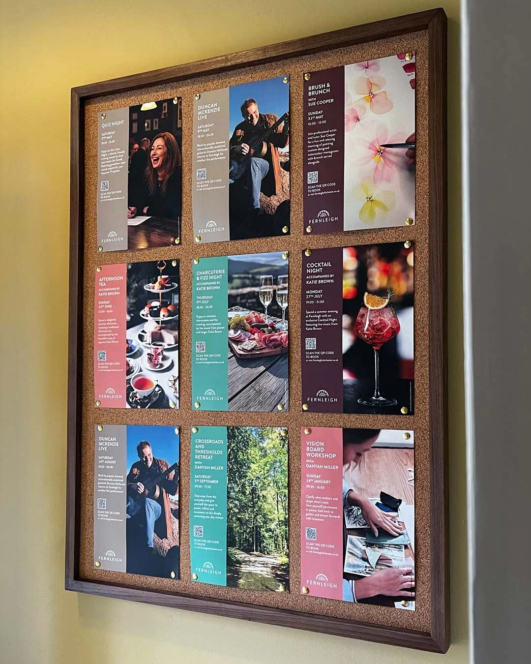 Bespoke event signage for Fernleigh, Chichester