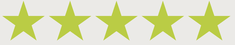 Five green stars aligned horizontally.