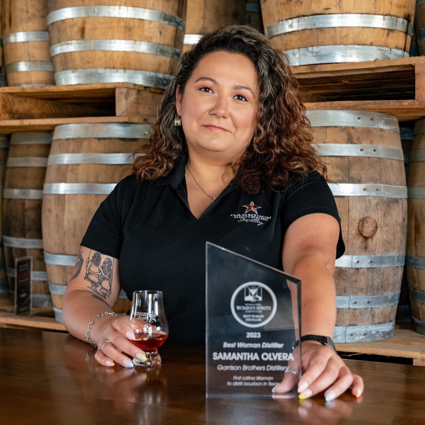 Samantha Olvera, Distiller at Garrison Brothers, made history as the first female bourbon distiller in Texas.

She was trained under @garrisonbros Master Distiller Donnis Todd and has spent almost 10 years on the team.

In 2023, Sam Olvera was recogn