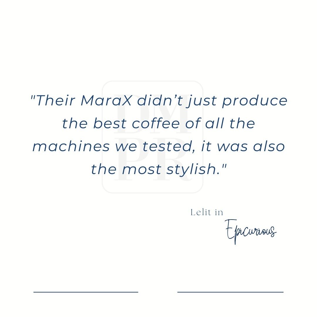 Featured in @epicurious.
@Lelit's MaraX named the BEST espresso machine for your home.