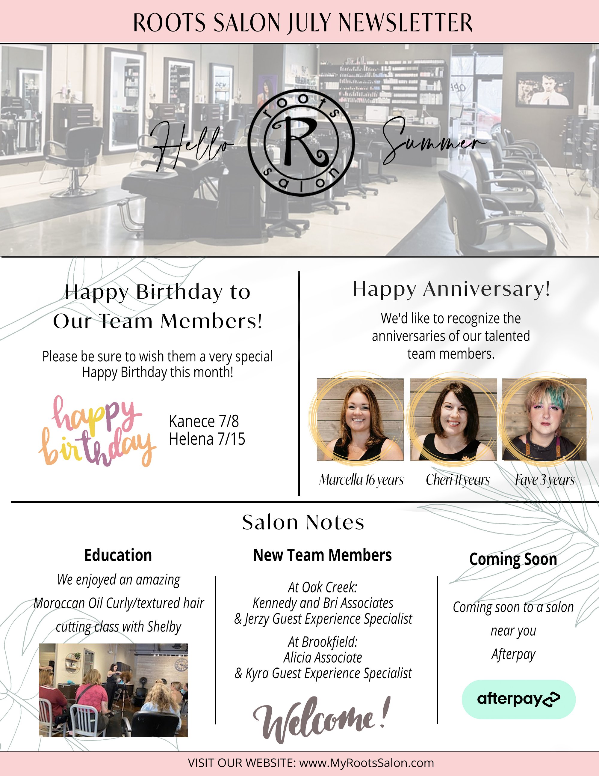 Roots Salon Newsletters — Roots Salon