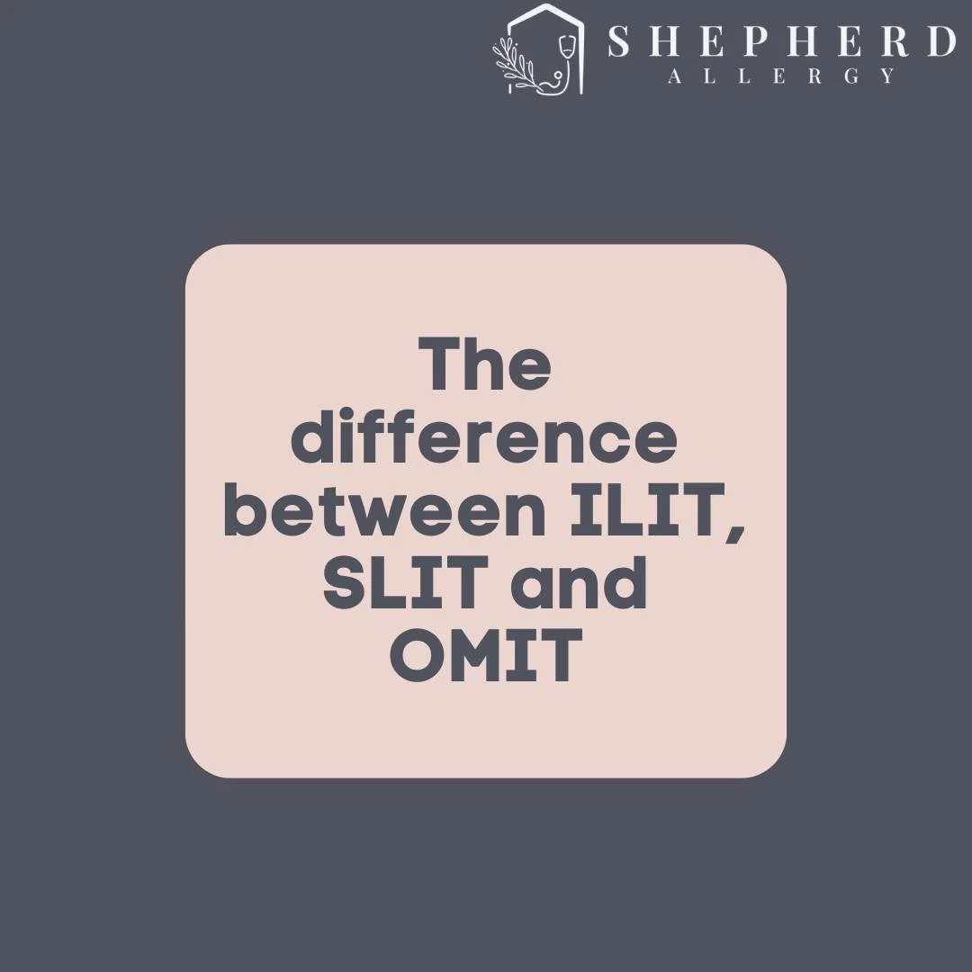 Three ways to retrain your immune system &mdash; all available here. 🌿

💉 ILIT: Just 3 injections for faster, long-lasting relief.
💧 SLIT: Daily drops under the tongue, needle-free and at home.
🪥 OMIT: Allergy treatment in a toothpaste &mdash; as