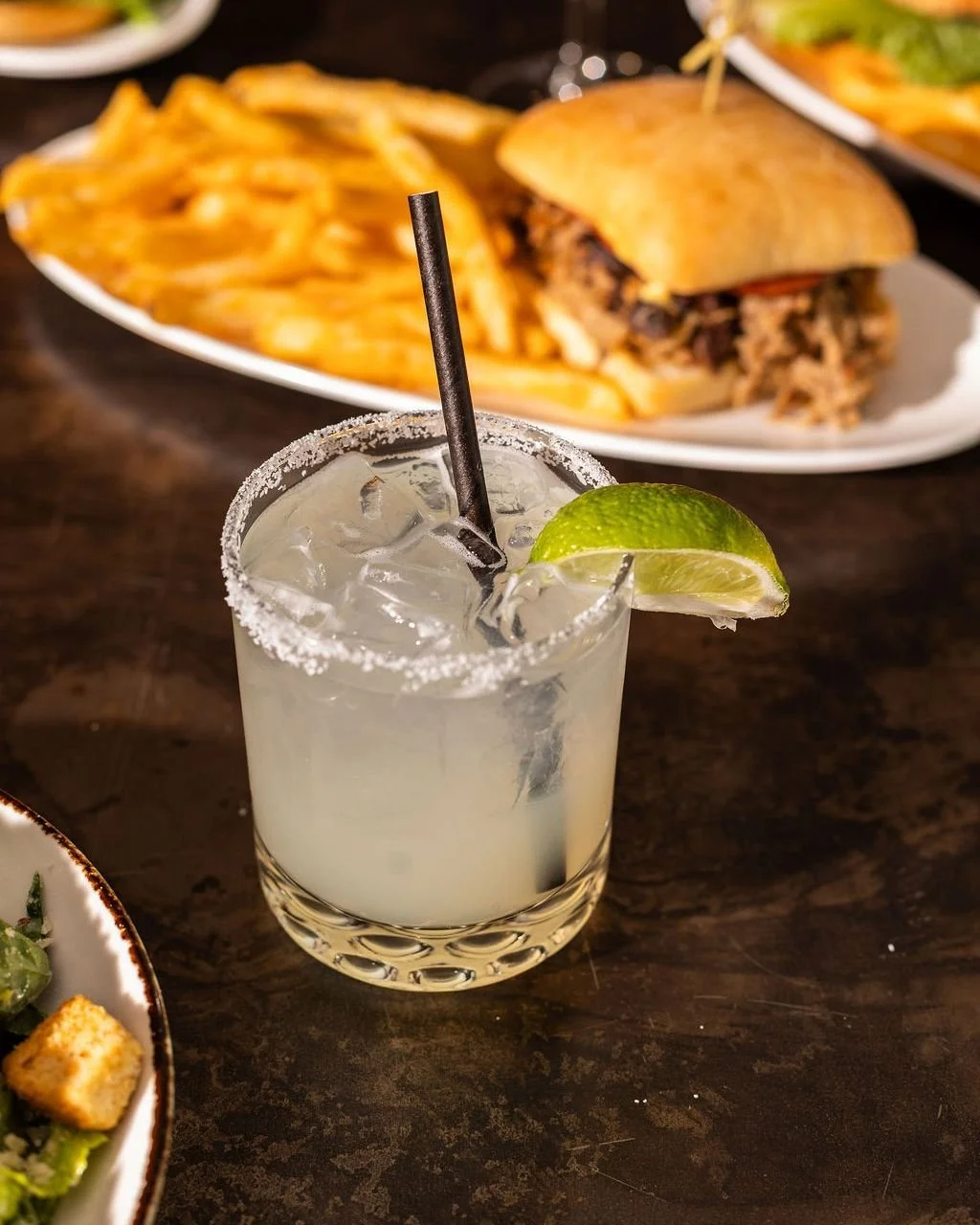 Sometimes the best decision you'll make all week is a perfectly poured margarita.🍋🟩 

Join us for Happy Hour, Sunday through Thursday, 5-7pm. 50% off well drinks, beer, and wine by the glass.