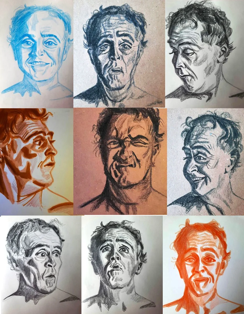 Bryan Expressions (Mixed Media, Charcoal, Pro Markers, Graphite Pencil and Polychromos)