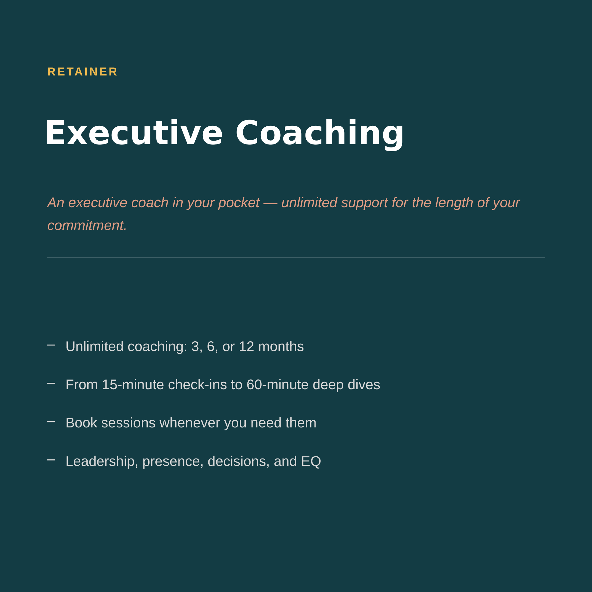 Executive Coaching