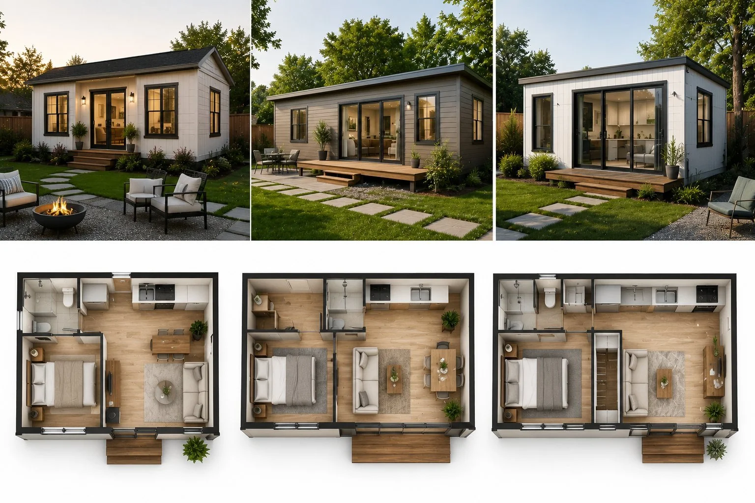 Common floor plans and sizes