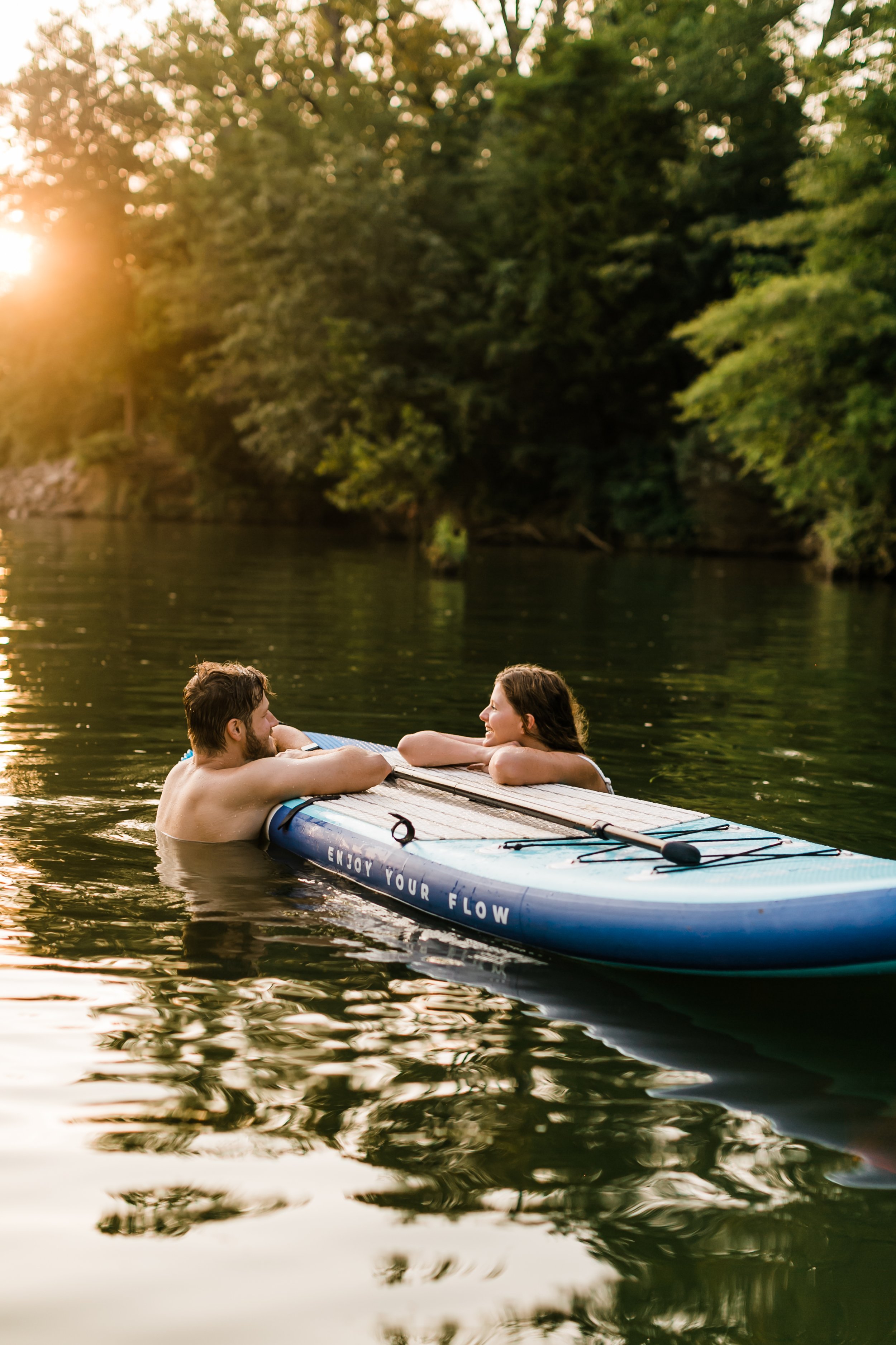 tennessee river alabama couple paddleboarding adventure summer photo