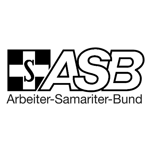 Logo des Arbeiter-Samariter-Bunds (ASB), bestehend aus einem Kreuz und den Buchstaben ASB.