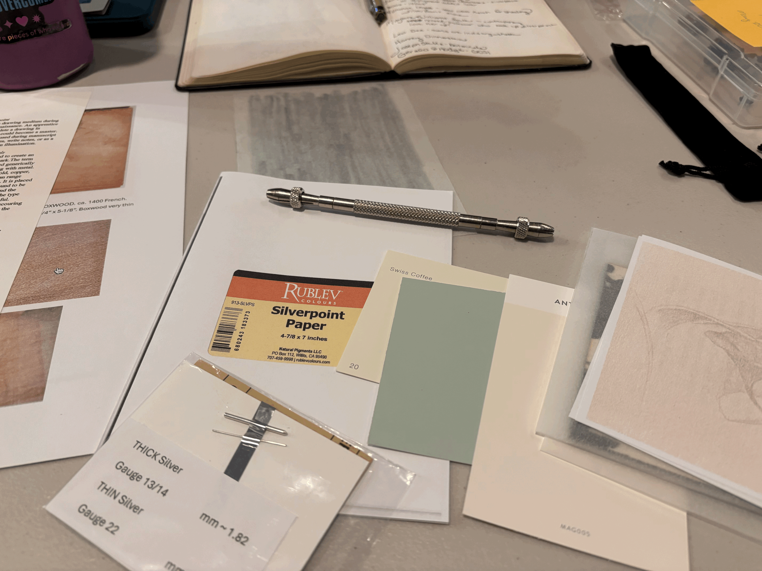 Carol Jean Rogalski’s Silverpoint Workshop 