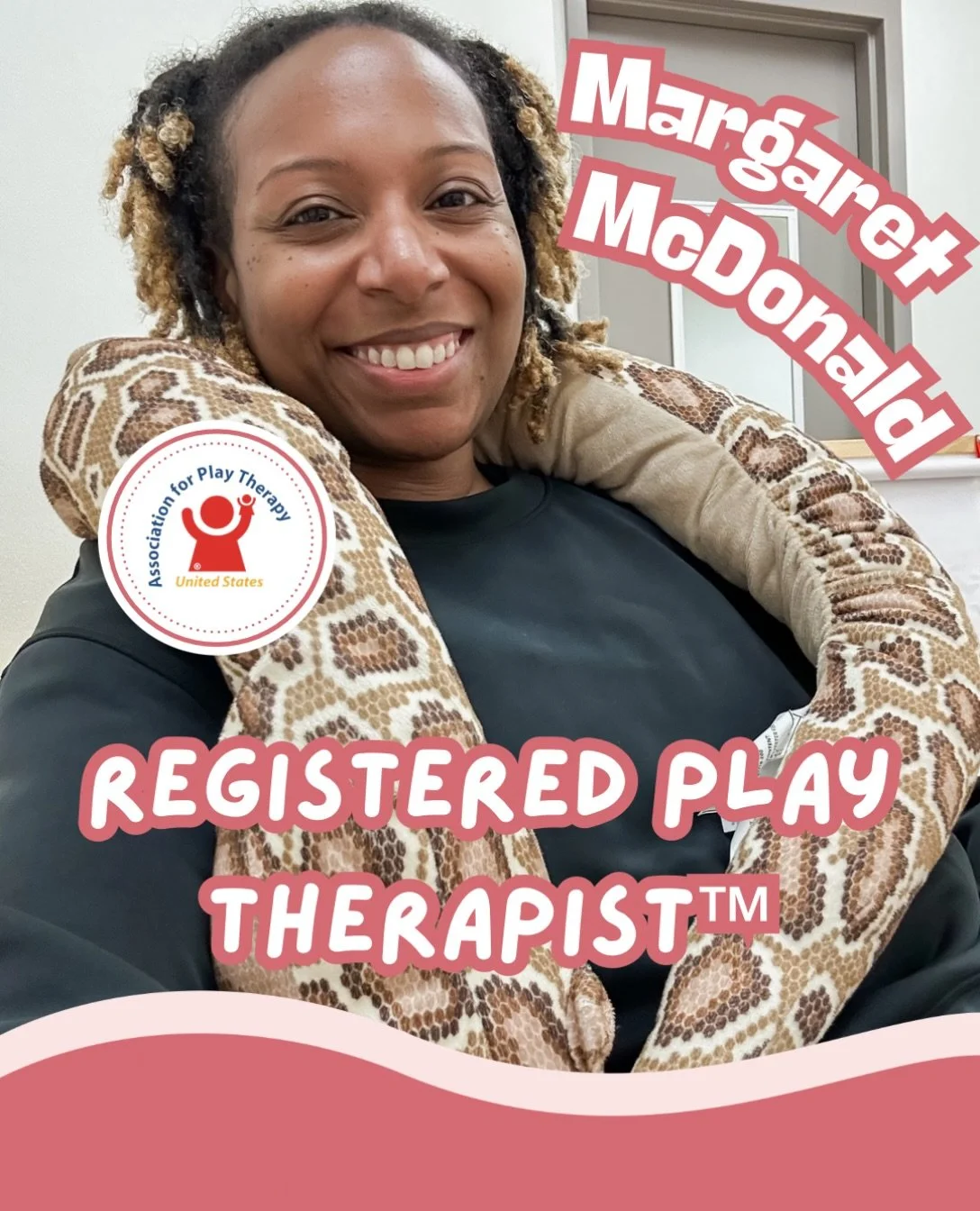 Congratulations to Margaret McDonald who is now officially a Registered Play Therapist&trade;! 🎉🎉🎉

This is hot off the press and we are so proud of Margaret for all her hard work and dedication over the last few years! Adding these additional 3 l