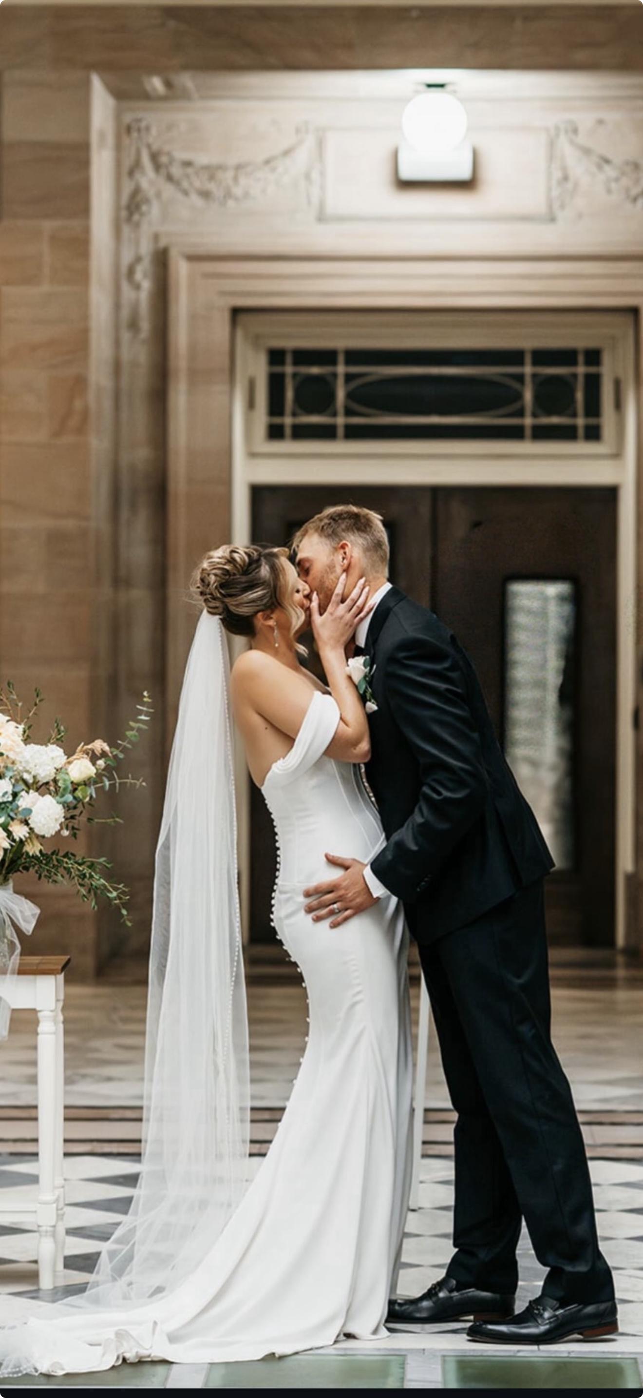 bridal updo, bridal twist and soft glam makeup