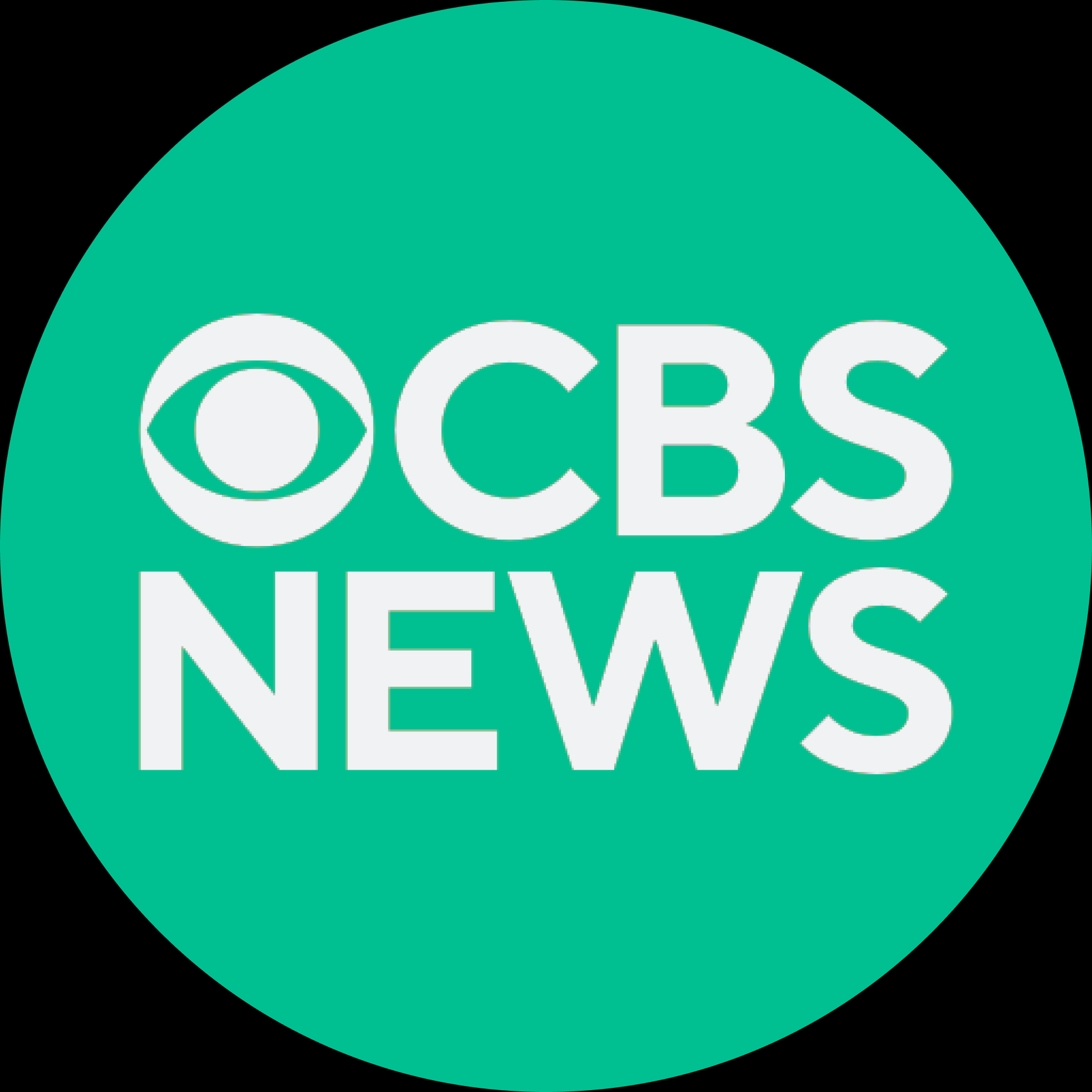 CBS News logo with white text and eye emblem on teal circular background.