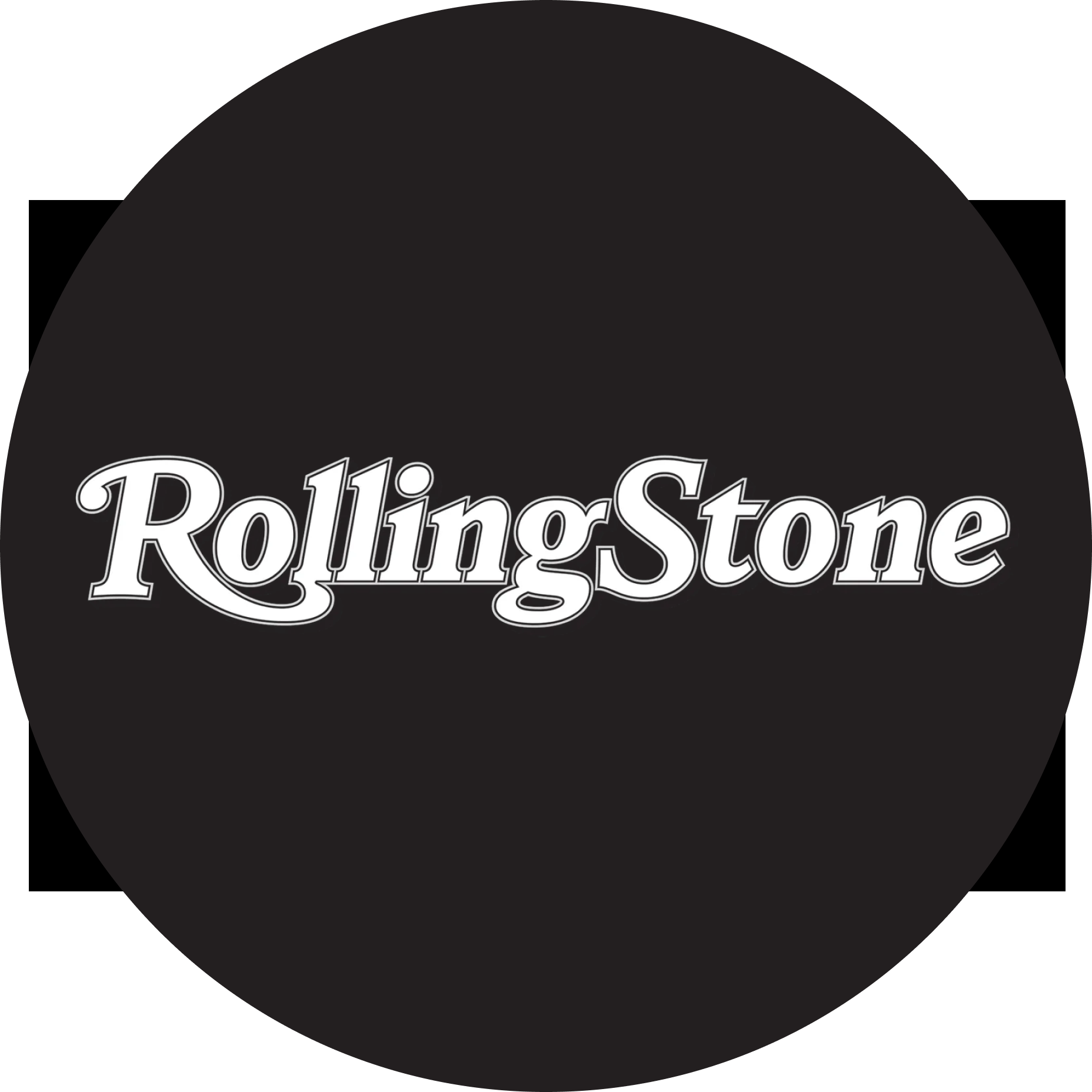 Rolling Stone magazine logo on a black background.